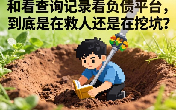 那些不看查询记录不看负债的平台，到底是在救人还是在挖坑？