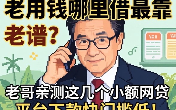 急用钱哪里借最靠谱？老哥亲测这几个小额网贷平台下款快门槛低！