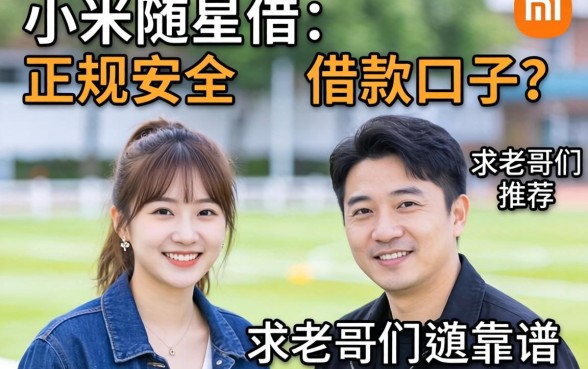 有没有类似小米随星借那样正规安全的借款口子？求老哥们推荐几个靠谱的！