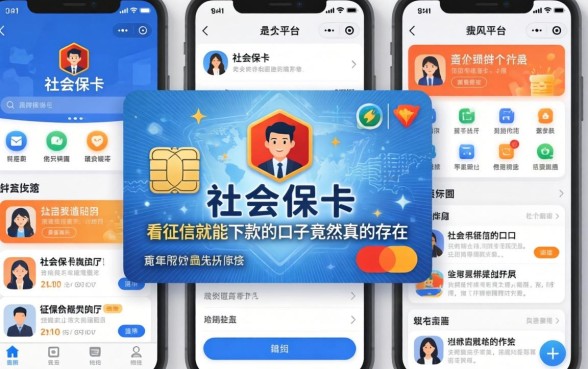 我拿社保卡试了几个平台，发现不看征信就能下款的口子竟然真的存在