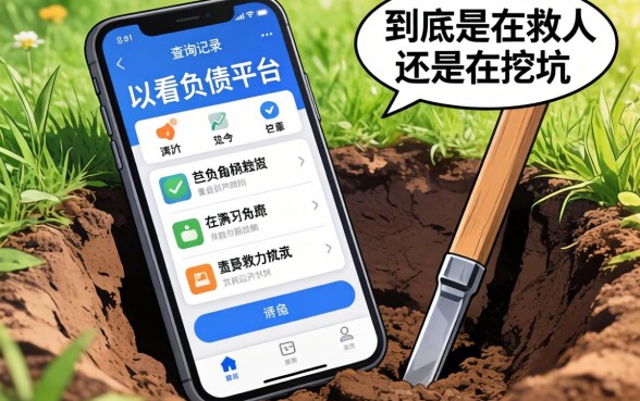 那些不看查询记录不看负债的平台，到底是在救人还是在挖坑？
