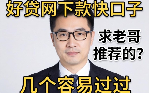 有没有像好贷网那样下款快的口子？求老哥推荐几个容易过的！