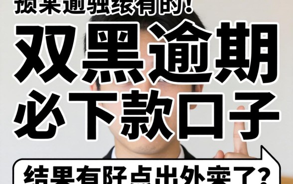 我试了所谓的双黑逾期必下款口子，结果有点出乎意料