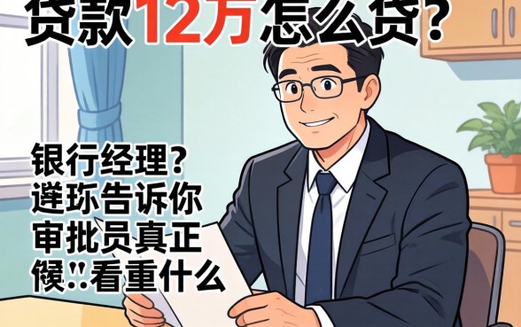 个人贷款12万怎么贷？银行经理告诉你审批员真正看重什么