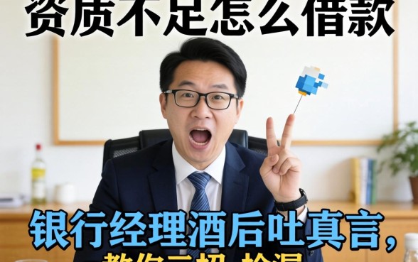 综合资质不足怎么借款？银行经理酒后吐真言，教你三招-捡漏-