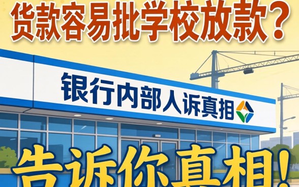 那里贷款容易批学校放款？银行内部人告诉你真相