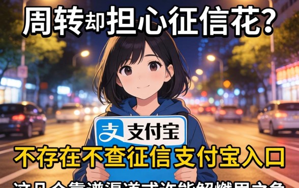 深夜急需周转却担心征信花？是否存在不查征信的支付宝入口？这几个靠谱渠道或许能解燃眉之急
