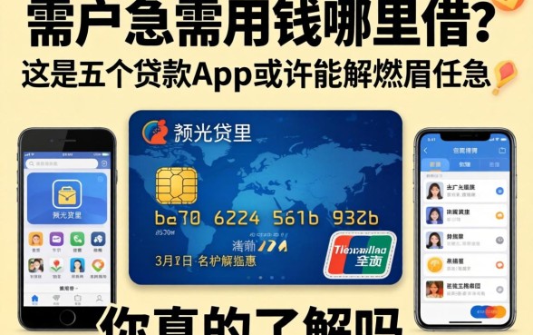信用卡黑户急需用钱哪里借?这五个手机贷款app或许能解燃眉之急,你真的了解吗?