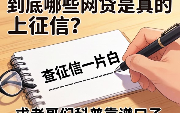 急用钱查了征信一片白，到底哪些网贷是真的上征信？求老哥们科普靠谱口子！