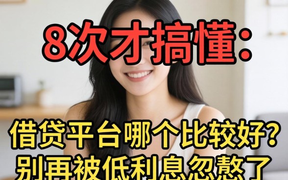 借了8次才搞懂:借贷平台哪个比较好?别再被低利息忽悠了