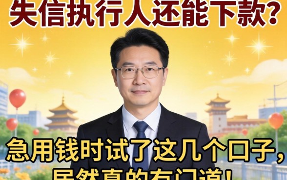 成了失信执行人还能下款?急用钱时试了这几个口子,居然真的有门道!