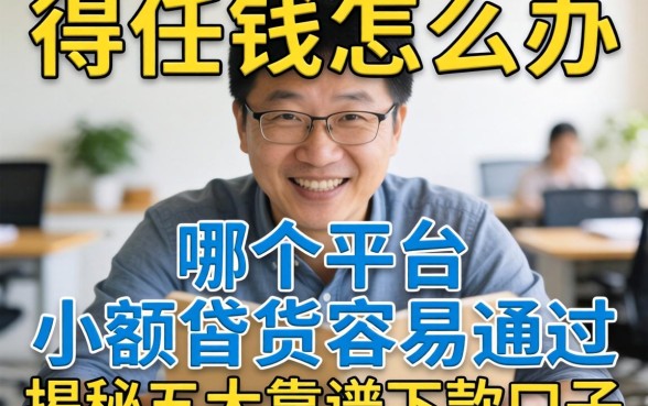 急需用钱怎么办？哪个平台小额借贷容易通过？揭秘五大靠谱下款口子