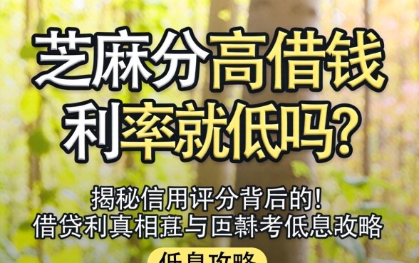 芝麻分高借钱利率就低吗？揭秘信用评分背后的借贷真相与低息攻略