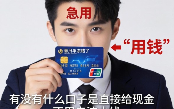 急用钱但是银行卡被冻结了，有没有什么口子是直接给现金不用走流水线的？