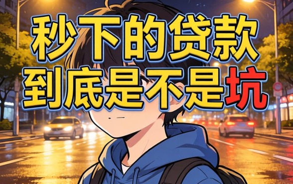 2026晚上可以秒下的贷款，到底是不是坑？