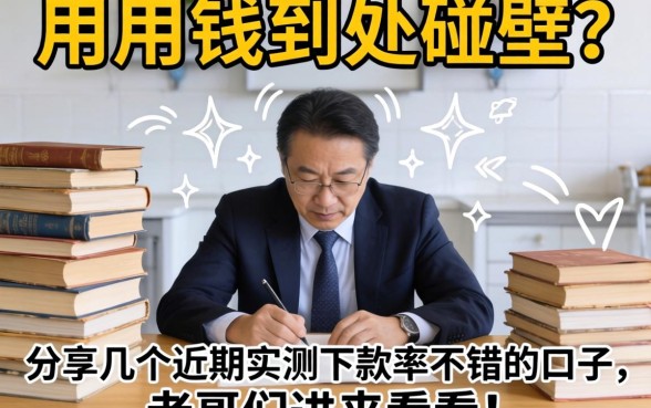 急用钱到处碰壁？分享几个近期实测下款率不错的口子，老哥们进来看看！