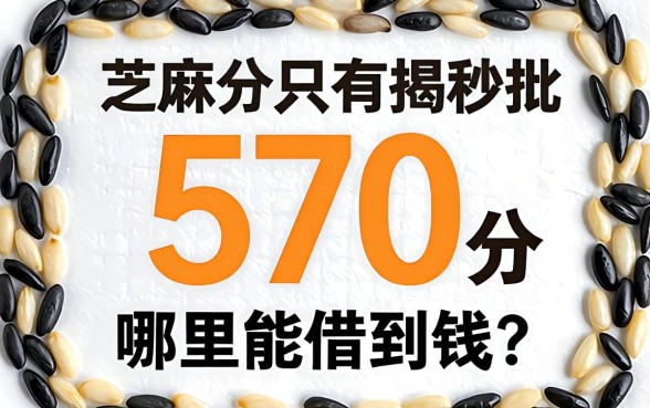 芝麻分只有570分哪里能借到钱？揭秘秒批口子真的存在吗？