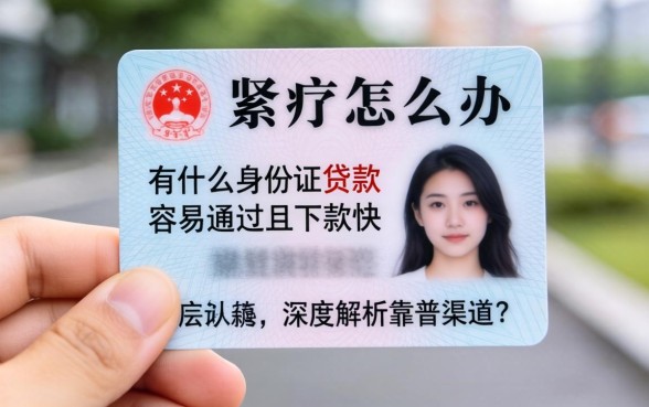 手头紧只有身份证怎么办？有什么身份证贷款容易通过且下款快？深度解析靠谱渠道