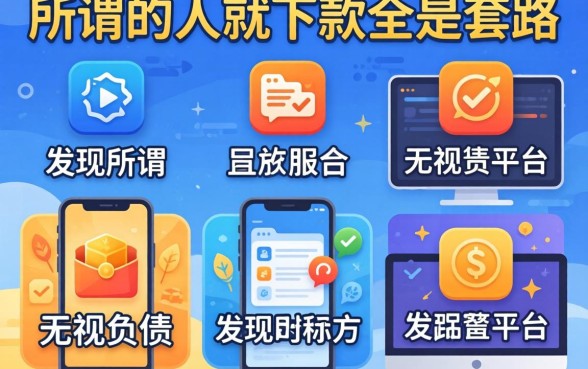 我试了五个号称无视负债的平台，发现所谓的人就下款全是套路