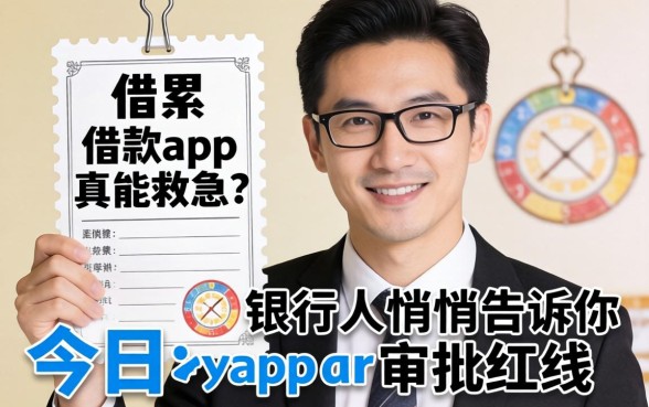 今日借条借款app真能救急？银行人悄悄告诉你审批红线