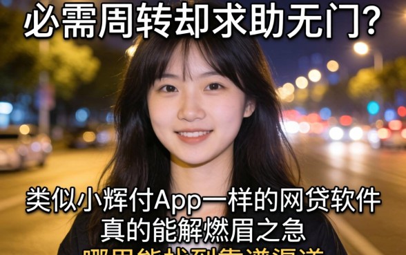 深夜急需周转却求助无门?类似小辉付app一样的网贷软件真的能解燃眉之急吗?哪里能找到靠谱渠道?