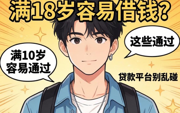 刚满18想借钱？这些满18岁容易通过的贷款平台别乱碰