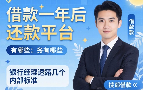 借款一年后还款的平台有哪些？支行经理透露几个内部标准