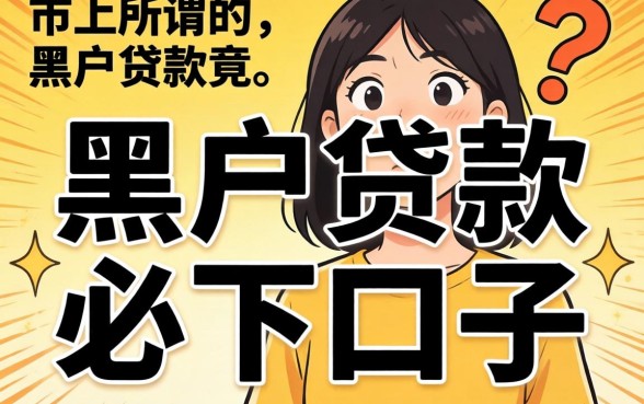 我试了市面上所谓的黑户贷款必下口子，结果让人意外