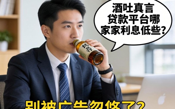 银行经理酒后吐真言:贷款平台哪家利息低些?别被广告忽悠了
