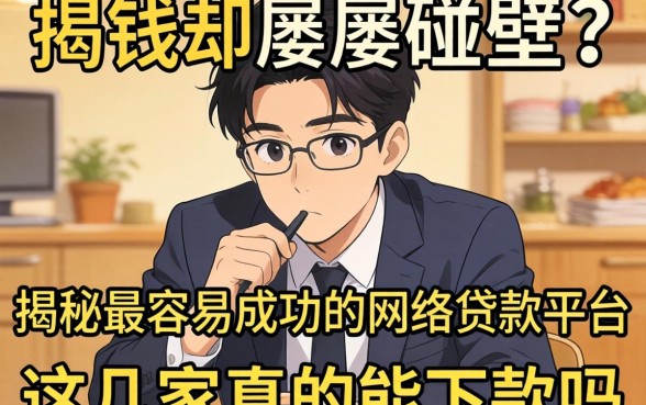 急需用钱却屡屡碰壁？揭秘最容易成功的网络贷款平台，这几家真的能下款吗？