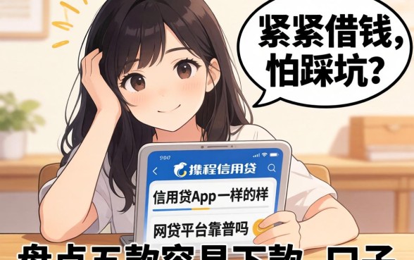 手头紧想借钱却怕踩坑？像携程信用贷app一样的网贷平台靠谱吗？盘点五款容易下款的口子
