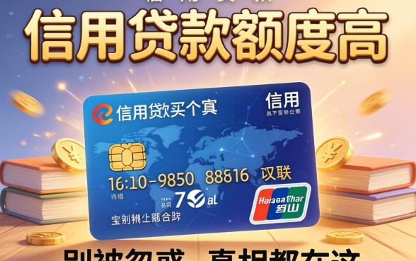 哪些信用贷款额度高？别被广告忽悠，真相都在这