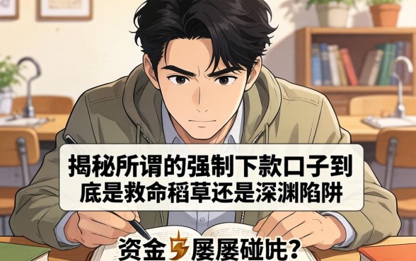 急需资金却屡屡碰壁？揭秘所谓的强制下款口子到底是救命稻草还是深渊陷阱？