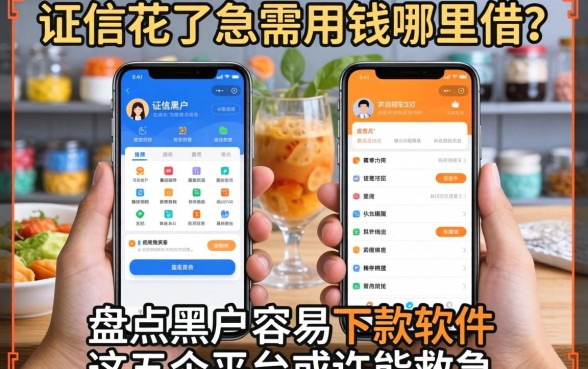 征信花了急需用钱哪里借?盘点黑户容易下款的软件,这五个平台或许能救急