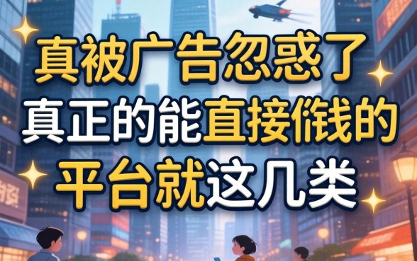 别被广告忽悠了，真正的能直接借钱的平台就这几类