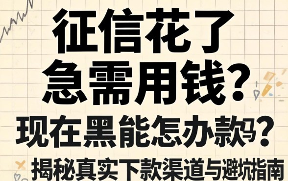 征信花了急需用钱怎么办？现在黑户能贷款吗？揭秘真实下款渠道与避坑指南