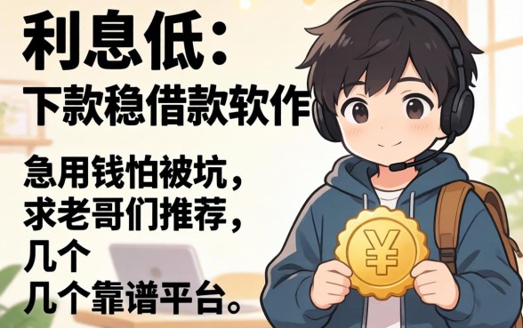 有没有那种利息低、下款稳的借款软件？急用钱怕被坑，求老哥们推荐几个靠谱的平台！