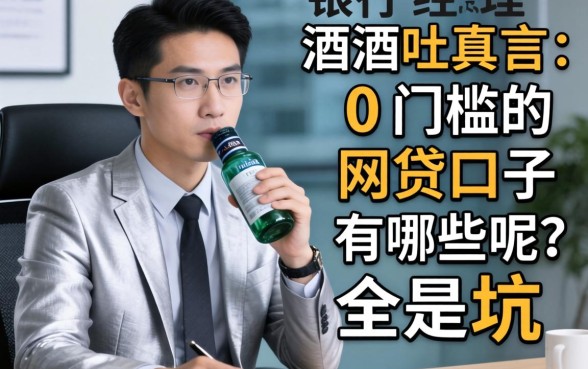 银行经理酒后吐真言：0门槛的网贷口子有哪些呢？全是坑
