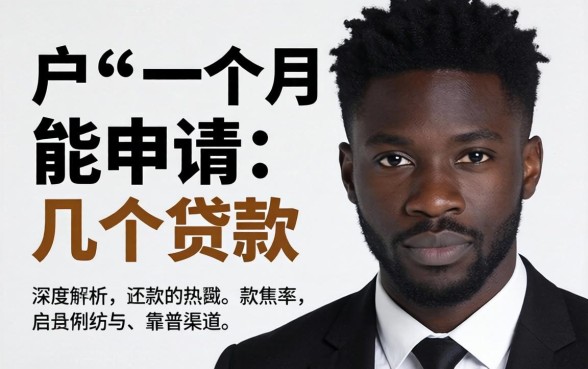黑户一个月能申请几个贷款？深度解析下款几率与靠谱渠道推荐