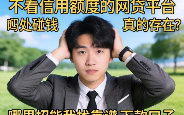 急需用钱却四处碰壁？不看信用额度的网贷平台真的存在吗？哪里能找到靠谱的下款口子？