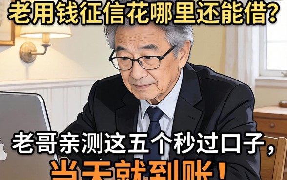 急用钱征信花哪里还能借？老哥亲测这五个秒过口子，当天就到账！