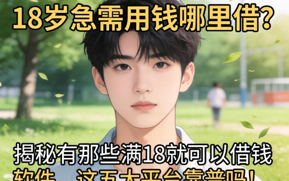 刚满18岁急需用钱哪里借?揭秘有哪些满18就可以借钱的软件,这五大平台靠谱吗?