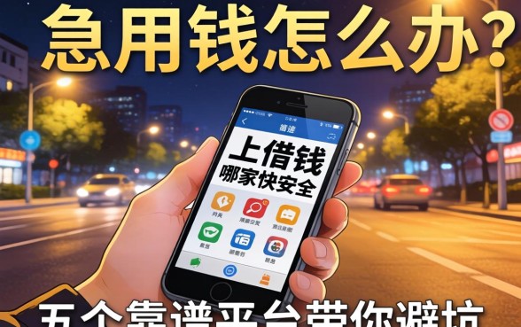 深夜急用钱怎么办?手机上借钱哪家快安全?这五个靠谱平台带你避坑