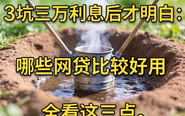 被坑三万利息后才明白：哪些网贷比较好用，全看这三点