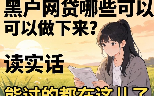 黑户网贷哪些可以做下来？说实话，能过的都在这儿了