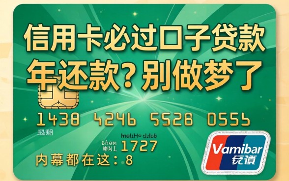 凭信用卡必过口子贷款2026年还款？别做梦了，内幕都在这