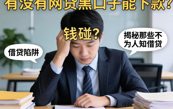 急需用钱却屡屡碰壁？有没有网贷的黑口子能下款？揭秘那些不为人知的借贷陷阱