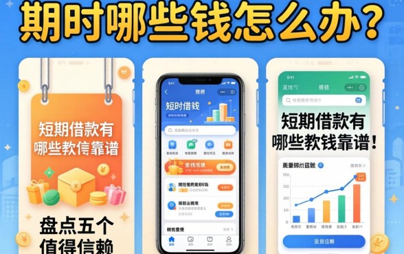 急需用钱怎么办？短期借款有哪些软件靠谱？盘点五个值得信赖的平台