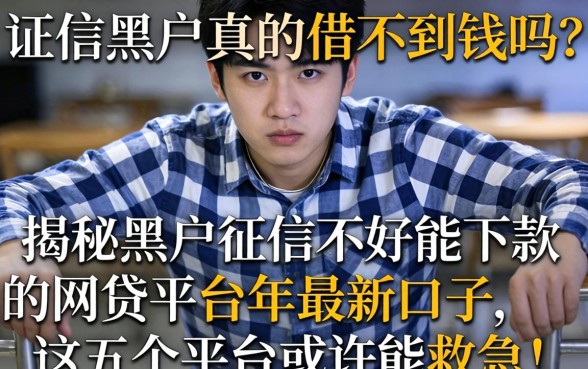 征信黑户真的借不到钱吗?揭秘黑户征信不好能下款的网贷平台2026年最新口子,这五个平台或许能救急!