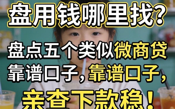 急用钱哪里找?盘点五个类似微商贷的靠谱口子,亲测下款稳!